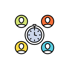 Global VR Time Sync Icon for Worldwide Activities.