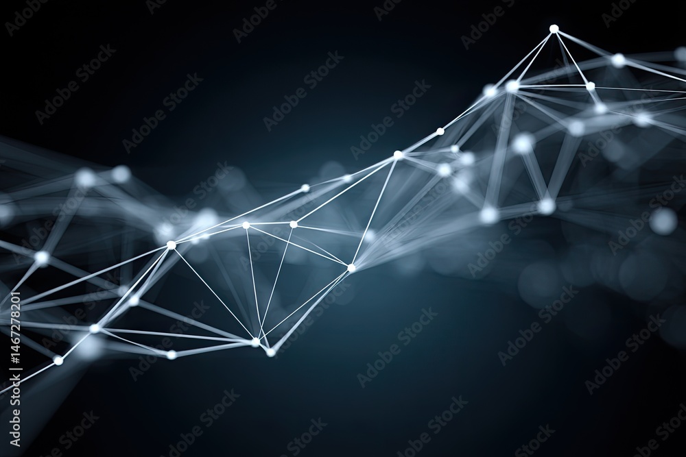 Poster abstract network of interconnected points and lines (21)