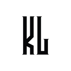KL monogram logo design letter text name symbol monochrome logotype alphabet character simple logo