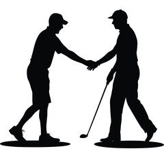 Golfers Handshake Sportsmanship and Fair Play on the Green