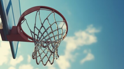 Basketball hoop against sky