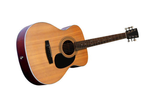 Classic Acoustic Guitar on transparent background png