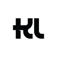 KL monogram logo design letter text name symbol monochrome logotype alphabet character simple logo