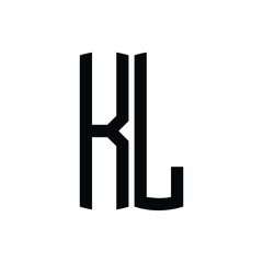 KL monogram logo design letter text name symbol monochrome logotype alphabet character simple logo