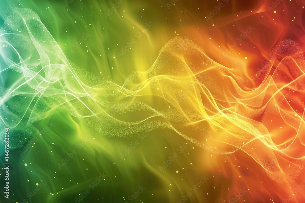 Poster abstract picture vivid color neon light line, digital technology style design connecting become dyna