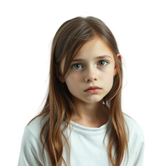 Fototapeta premium Portrait of a Young Woman on Transparent Background