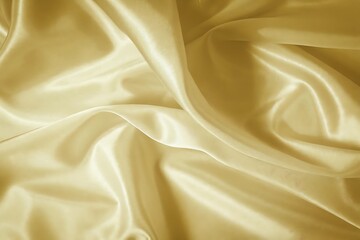 Dusty gold color abstract background. Light pastel soft pale yellow silk satin fabric. Golden luxury elegant beauty premium rich. Shiny glitter shimmer. Drapery. Christmas birthday. Design.