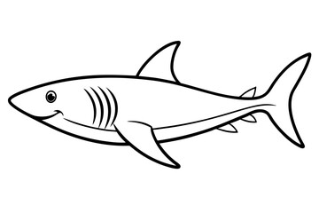 Obraz premium Geometric Shark Vector