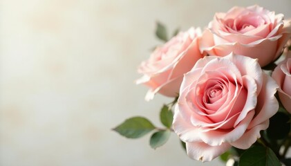 Obraz premium Elegant rosette bouquet, perfect for weddings or special events Cream and blush tones, lush texture , arrangement, peonies