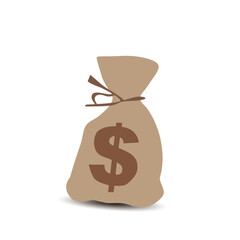 money bag with currency symbol in front