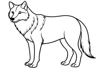 Geometric Wolf Sketch