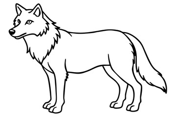 Geometric Wolf Sketch