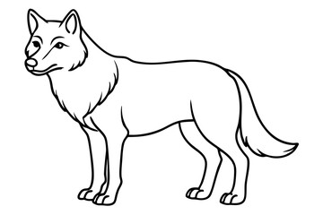 Geometric Wolf Sketch