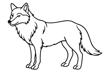 Geometric Wolf Sketch