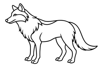 Geometric Wolf Sketch