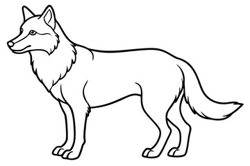 Geometric Wolf Sketch