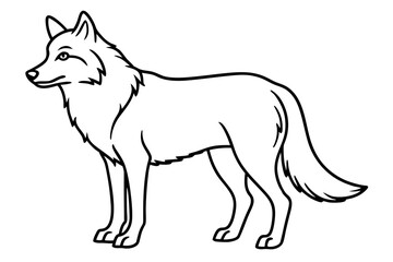 Geometric Wolf Sketch