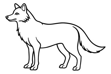 Geometric Wolf Sketch