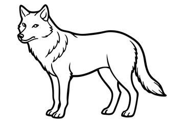 Geometric Wolf Sketch