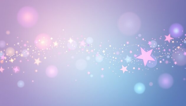 soft glowing gradient with stars â€“ lavender to aqua transition with tiny scattered light particles.