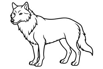 Geometric Wolf Sketch