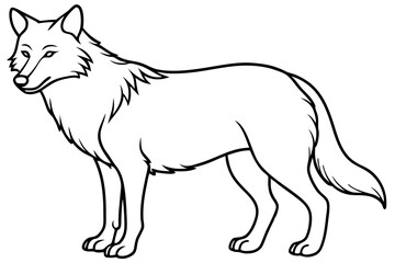 Geometric Wolf Sketch