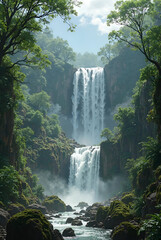 waterfall in kanchanaburi thailand
