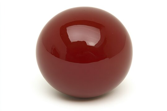 Single Deep Red Spherical Object A Macro View with Highlights and Shadows