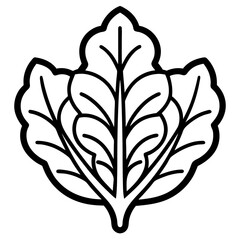 Spinach icon line art vector