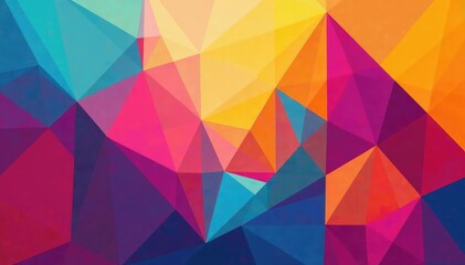 Obraz premium Geometric abstract shapes, vibrant color block design, trendy, style, graphic