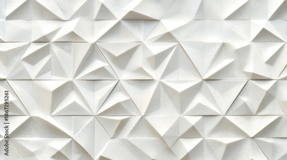 Poster abstract white geometric triangular texture background.