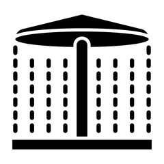 Splash Pad  Vector Glyph Icon Design