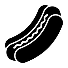 Hot Dog  Vector Glyph Icon Design