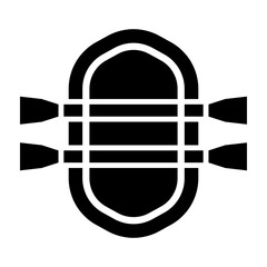 Raft Ride  Vector Glyph Icon Design