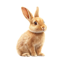 Obraz premium Adorable Brown Rabbit HighQuality Image against transparent background