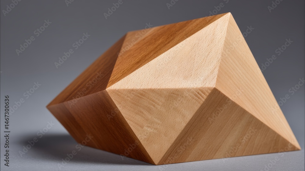 Aufkleber a unique decorative object crafted from layered hardwood exhibits abstract shapes and polished edges