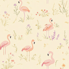 Flamingo pattern background