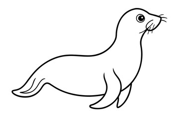 Obraz premium Linear Seal Sketch