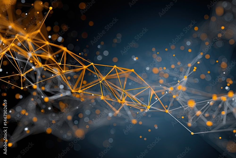 Aufkleber abstract network of interconnected points and lines (23)