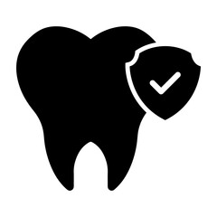 Dental Insurance  Vector Glyph Icon Design
