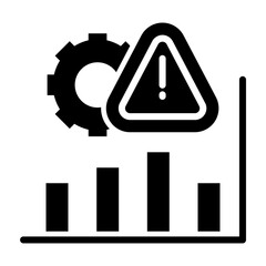 Risk  Vector Glyph Icon Design
