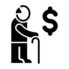 Retirement  Vector Glyph Icon Design