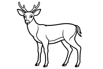 Modern Deer Silhouette Art