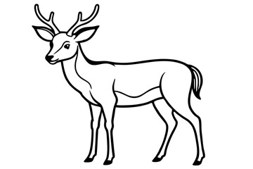 Modern Deer Silhouette Art