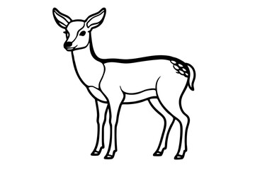 Modern Deer Silhouette Art