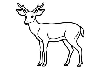 Modern Deer Silhouette Art