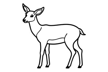 Modern Deer Silhouette Art