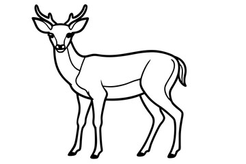 Modern Deer Silhouette Art