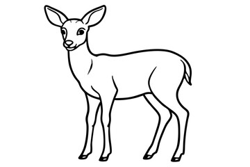 Modern Deer Silhouette Art