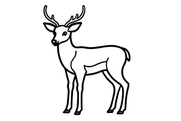 Modern Deer Silhouette Art